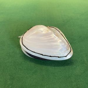 Mother of Pearl Seashell Clutch handmade vintage